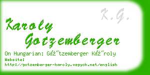 karoly gotzemberger business card